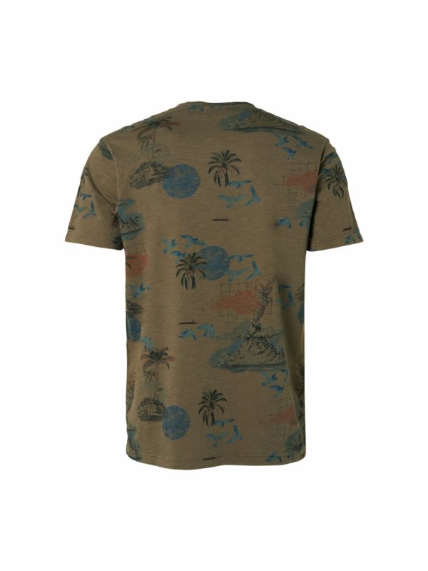 T-SHIRT ALL OVER PRINTED HAWAII GARMENT DYED RESPONSIBLE CHOICE