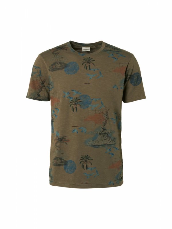 T-SHIRT ALL OVER PRINTED HAWAII GARMENT DYED RESPONSIBLE CHOICE