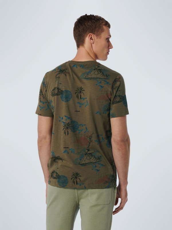T-SHIRT ALL OVER PRINTED HAWAII GARMENT DYED RESPONSIBLE CHOICE