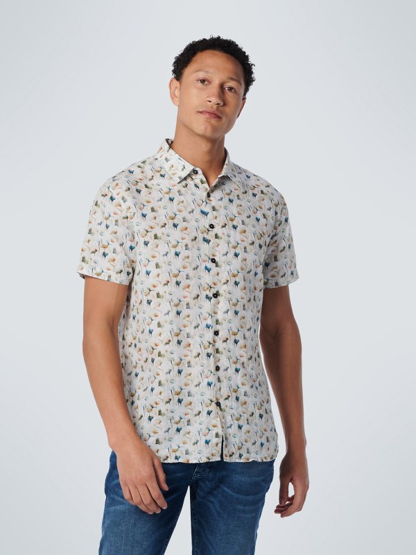 ΚΟΝΤΟΜΑΝΙΚΟ ΠΟΥΚΑΜΙΣΟ ALL OVER PRINTED FLORAL ΑΠΟ ΛΙΝΟ ΚΑΙ ΒΑΜΒΑΚΙ RESPONSIBLE CHOICE
