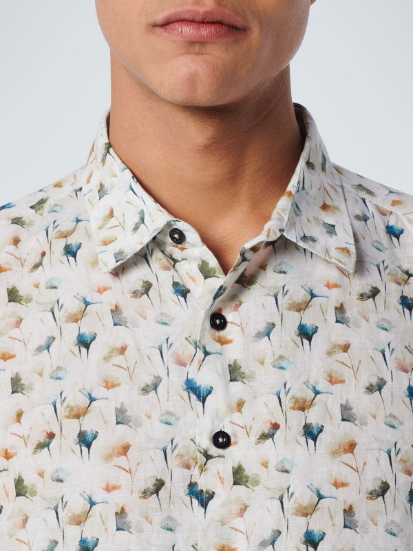 ΚΟΝΤΟΜΑΝΙΚΟ ΠΟΥΚΑΜΙΣΟ ALL OVER PRINTED FLORAL ΑΠΟ ΛΙΝΟ ΚΑΙ ΒΑΜΒΑΚΙ RESPONSIBLE CHOICE