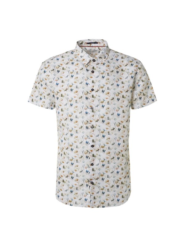 ΚΟΝΤΟΜΑΝΙΚΟ ΠΟΥΚΑΜΙΣΟ ALL OVER PRINTED FLORAL ΑΠΟ ΛΙΝΟ ΚΑΙ ΒΑΜΒΑΚΙ RESPONSIBLE CHOICE