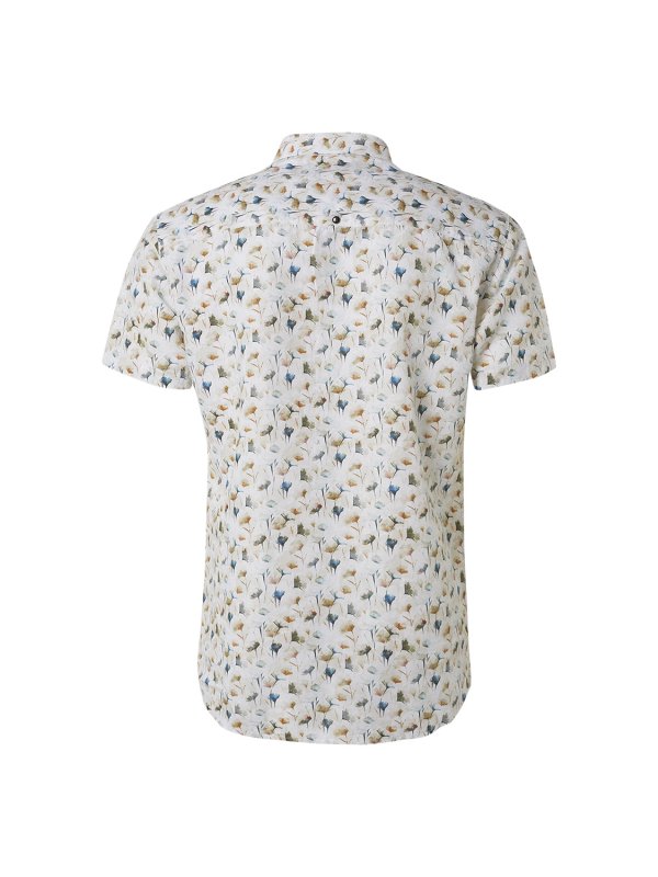 ΚΟΝΤΟΜΑΝΙΚΟ ΠΟΥΚΑΜΙΣΟ ALL OVER PRINTED FLORAL ΑΠΟ ΛΙΝΟ ΚΑΙ ΒΑΜΒΑΚΙ RESPONSIBLE CHOICE