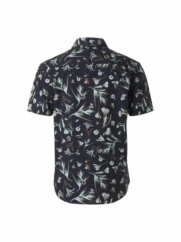 KONTOMANIKO ΠΟΥΚΑΜΙΣΟ ALL OVER PRINTED FLORAL RESORT COLLAR RESPONSIBLE CHOICE COTTON