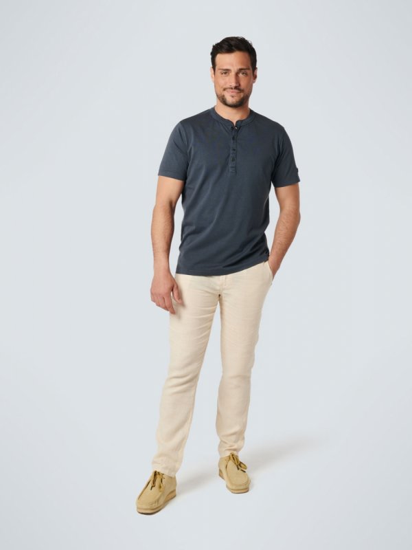 T-SHIRT GARMENT DYED STONE WASHED GRANDDAD