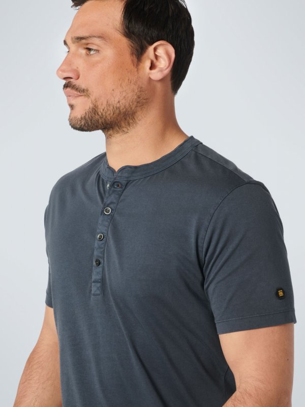 T-SHIRT GARMENT DYED STONE WASHED GRANDDAD