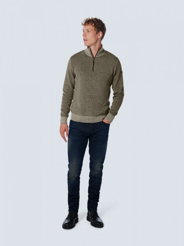 ΠΛΕΚΤΟ ΠΟΥΛΟΒΕΡ HALF-ZIP 2 COLOURED MELANGE