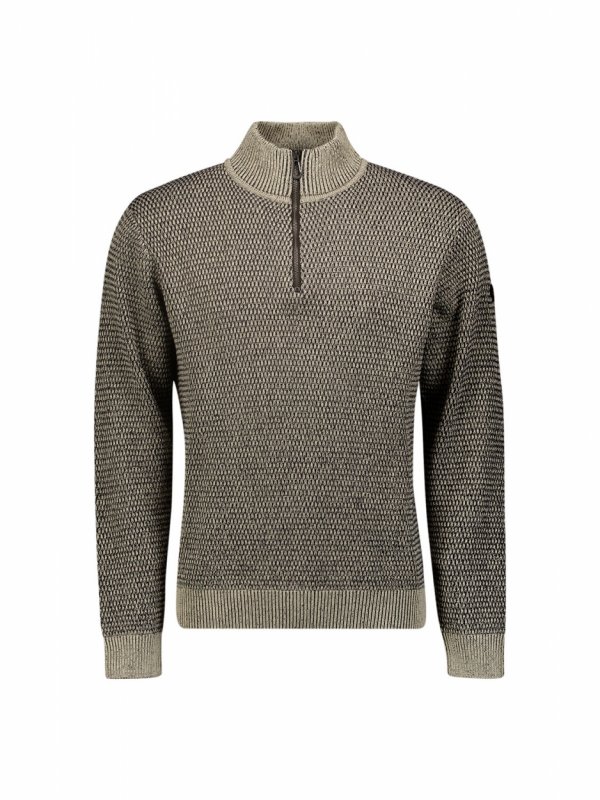 ΠΛΕΚΤΟ ΠΟΥΛΟΒΕΡ HALF-ZIP 2 COLOURED MELANGE