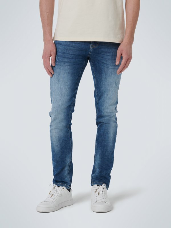 SLIM FIT STRETCH DENIM DESTROY AND REPAIR