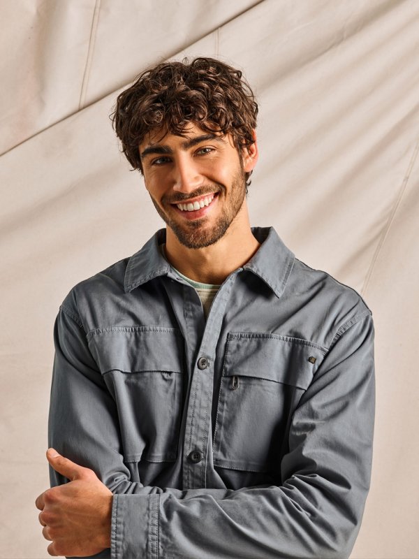 OVERSHIRT BUTTON CLOSURE TWILL STRETCH