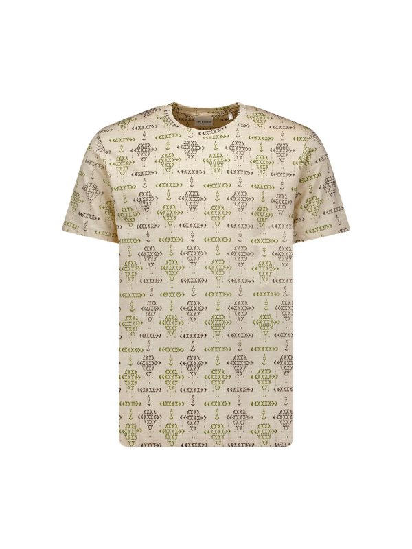 T-SHIRT ALL OVER PRINTED NOMAD QUILT PATTERN SLUB