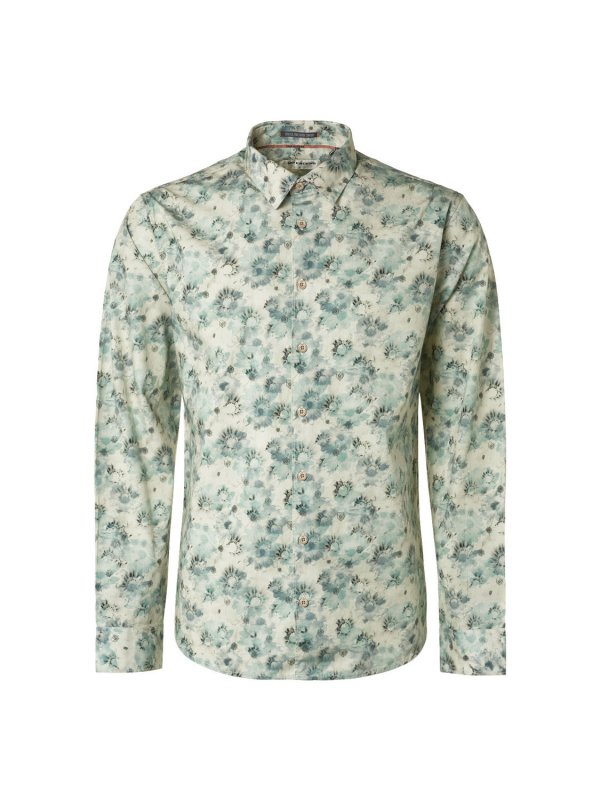 ΜΑΚΡΥΜΑΝΙΚΟ ΠΟΥΚΑΜΙΣΟ STRETCH ALL OVER PRINTED SEVILLA SPRING BLOSSOMS