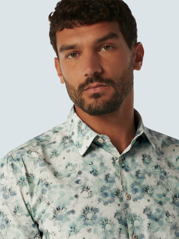 ΜΑΚΡΥΜΑΝΙΚΟ ΠΟΥΚΑΜΙΣΟ STRETCH ALL OVER PRINTED SEVILLA SPRING BLOSSOMS