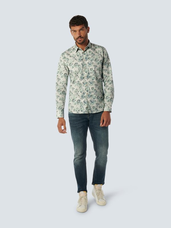 ΜΑΚΡΥΜΑΝΙΚΟ ΠΟΥΚΑΜΙΣΟ STRETCH ALL OVER PRINTED SEVILLA SPRING BLOSSOMS