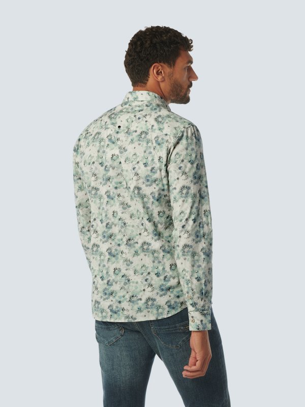 ΜΑΚΡΥΜΑΝΙΚΟ ΠΟΥΚΑΜΙΣΟ STRETCH ALL OVER PRINTED SEVILLA SPRING BLOSSOMS