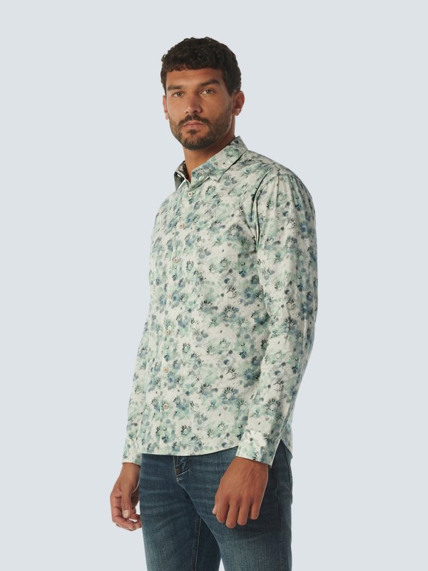 ΜΑΚΡΥΜΑΝΙΚΟ ΠΟΥΚΑΜΙΣΟ STRETCH ALL OVER PRINTED SEVILLA SPRING BLOSSOMS