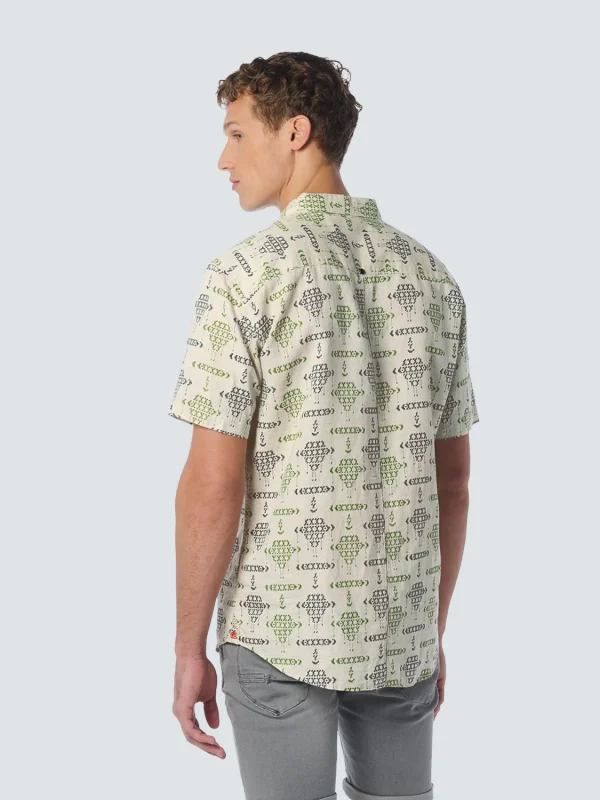 ΚΟΝΤΟΜΑΝΙΚΟ ΠΟΥΚΑΜΙΣΟ NOMAD QUILT PATTERN ΑΠΟ ΛΙΝΟ ΚΑΙ ΒΑΜΒΑΚΙ RESORT COLLAR