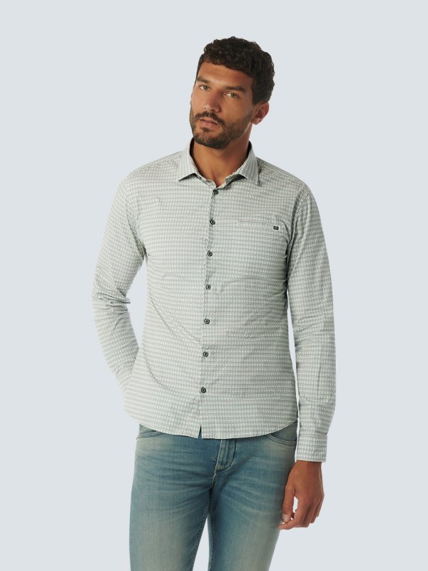 ΜΑΚΡΥΜΑΝΙΚΟ ΠΟΥΚΑΜΙΣΟ STRETCH ALL OVER PRINTED