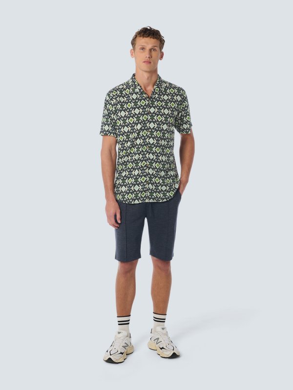 KONTOMANIKO ΠΟΥΚΑΜΙΣΟ ALL OVER PRINTED RESORT COLLAR ANDALUSIA