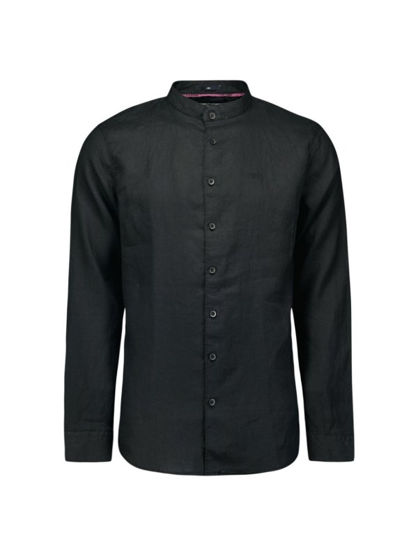 ΛΙΝΟ ΜΟΝΟΧΡΩΜΟ ΠΟΥΚΑΜΙΣΟ GRANDDAD COLLAR