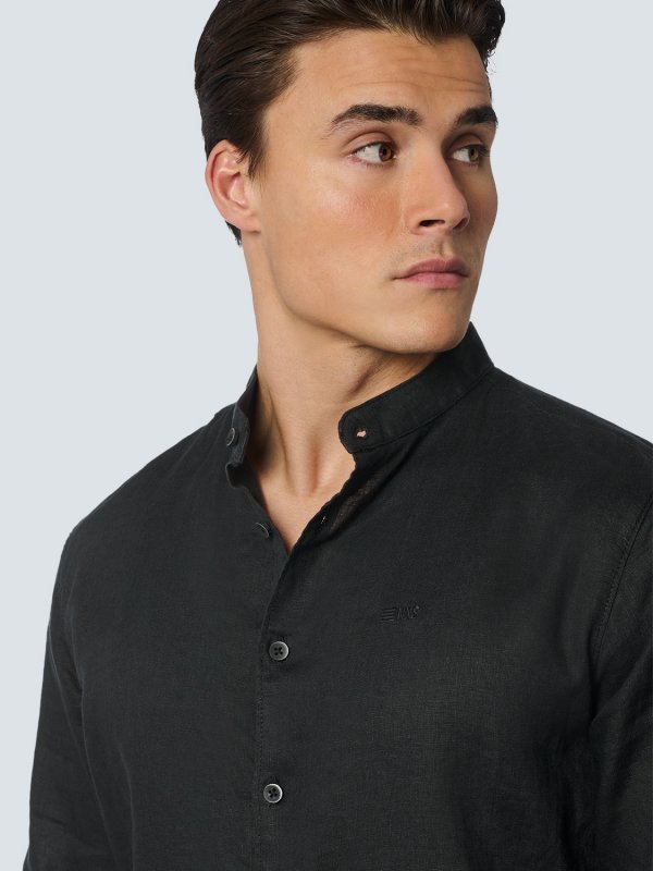 ΛΙΝΟ ΜΟΝΟΧΡΩΜΟ ΠΟΥΚΑΜΙΣΟ GRANDDAD COLLAR