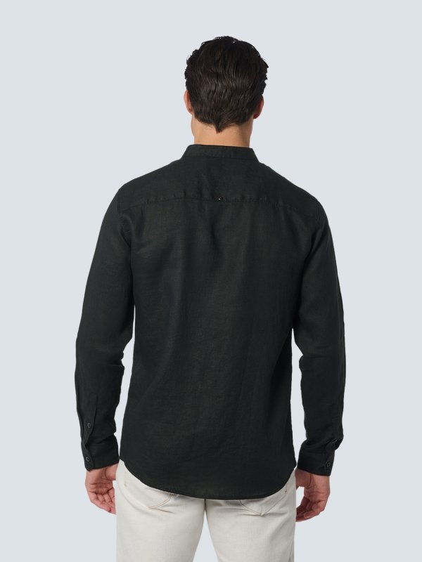 ΛΙΝΟ ΜΟΝΟΧΡΩΜΟ ΠΟΥΚΑΜΙΣΟ GRANDDAD COLLAR