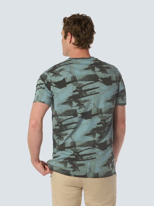 T-SHIRT CREWNECK CAMOUFLAGE PRINT GARMENT DYED