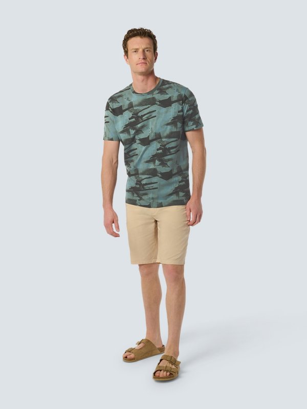 T-SHIRT CREWNECK CAMOUFLAGE PRINT GARMENT DYED
