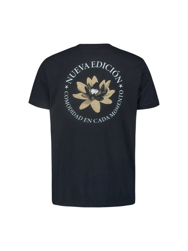 Τ-SHIRT WITH LOTUS FLOWER DESIGN ΑΠΟ ΒΑΜΒΑΚΕΡΗ ΦΛΑΜΑ