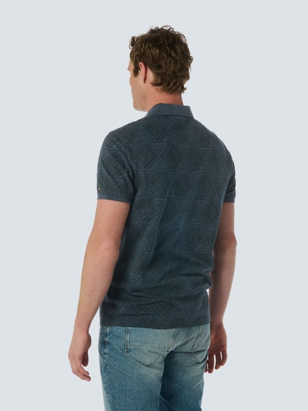 POLO PIQUE ALLOVER PRINTED STRETCH