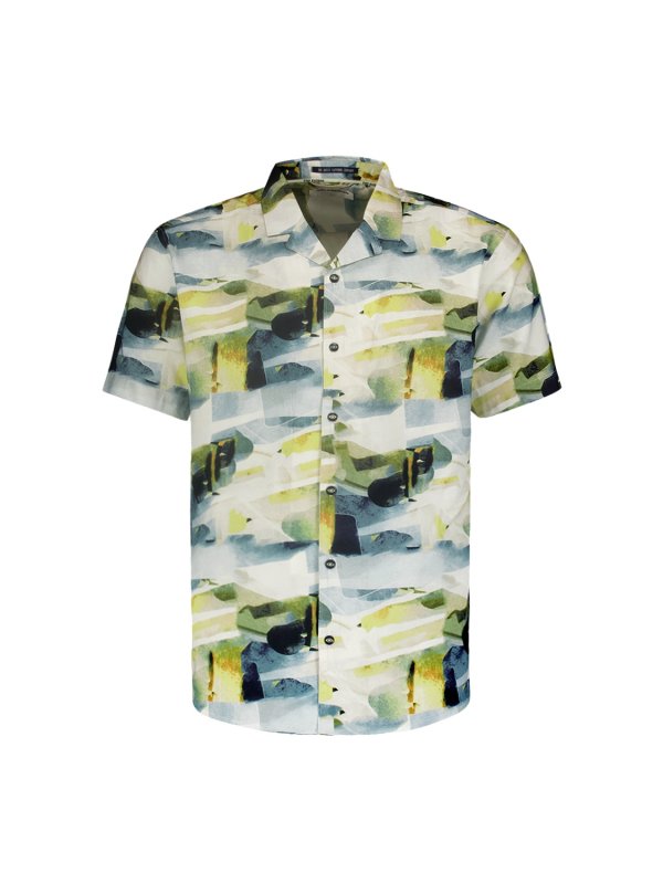 ΚΟΝΤΟΜΑΝΙΚΟ ΠΟΥΚΑΜΙΣΟ RESORT COLLAR ARTISTIC PRINT