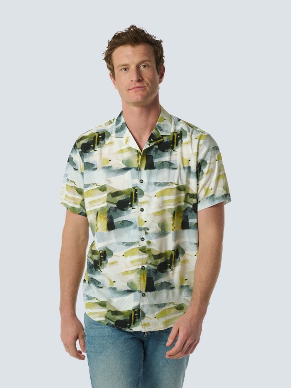 ΚΟΝΤΟΜΑΝΙΚΟ ΠΟΥΚΑΜΙΣΟ RESORT COLLAR ARTISTIC PRINT