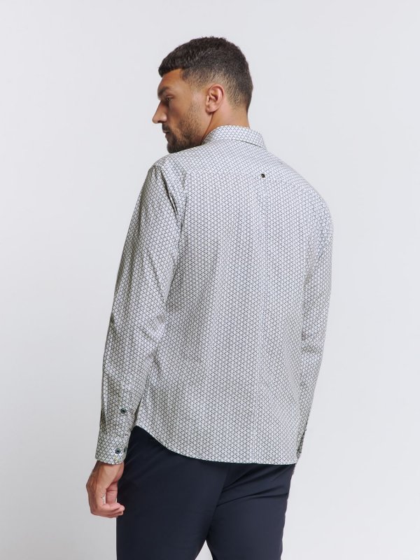 ΜΑΚΡΥΜΑΝΙΚΟ ΠΟΥΚΑΜΙΣΟ STRETCH ALLOVER PRINTED