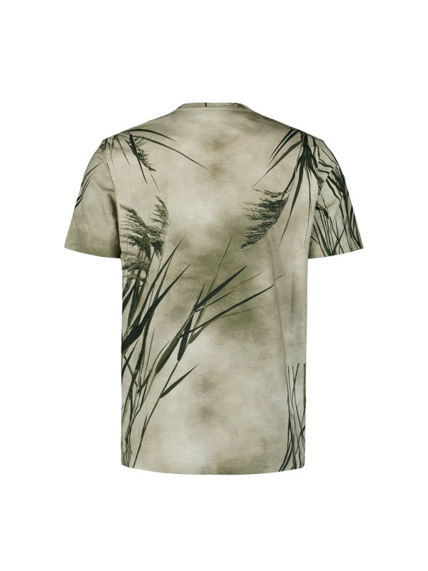 T-SHIRT CREWNECK SLUB ALLOVER FLORAL PRINTED
