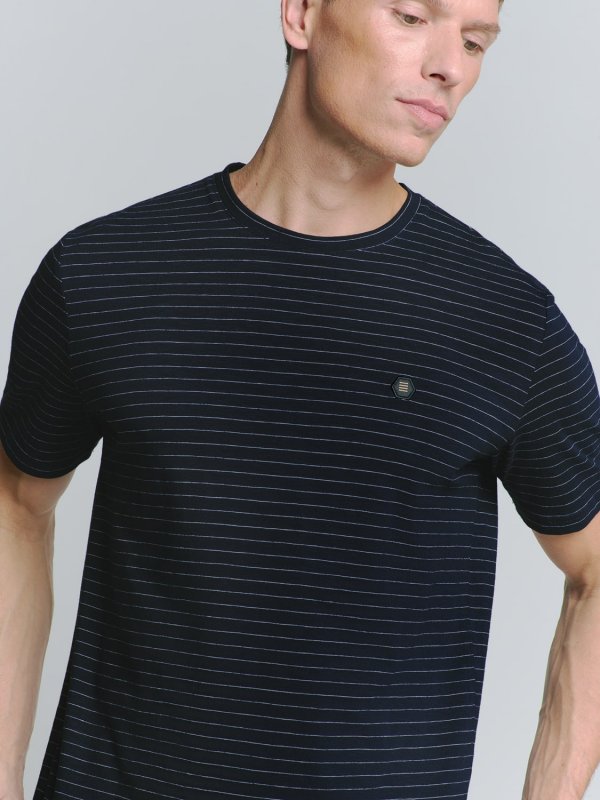 T-SHIRT CREWNECK SMALL MARINE STRIPE