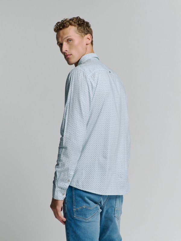 ΜΑΚΡΥΜΑΝΙΚΟ ΠΟΥΚΑΜΙΣΟ ALL OVER PRINTED BREATHABLE