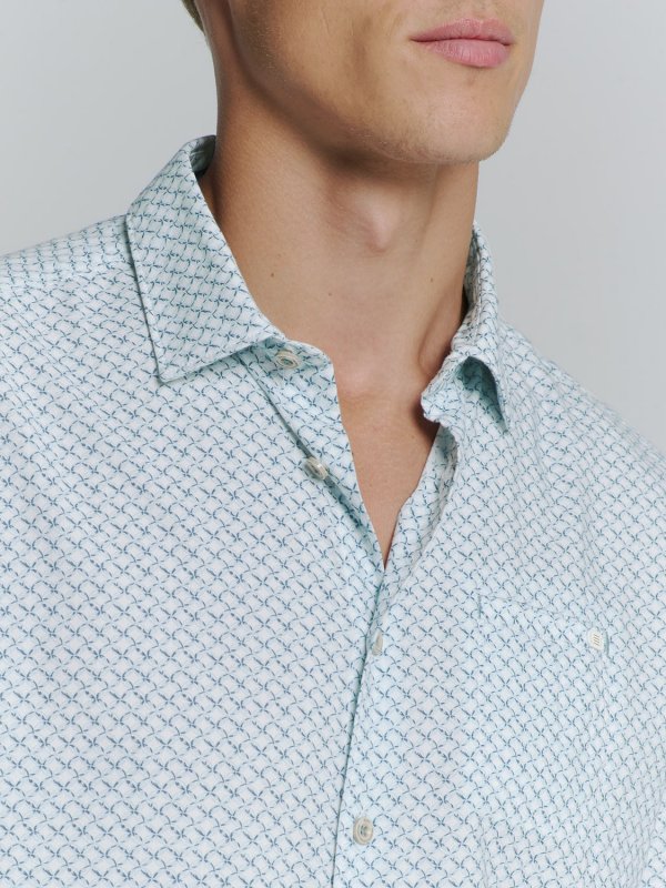 ΜΑΚΡΥΜΑΝΙΚΟ ΠΟΥΚΑΜΙΣΟ ALL OVER PRINTED BREATHABLE