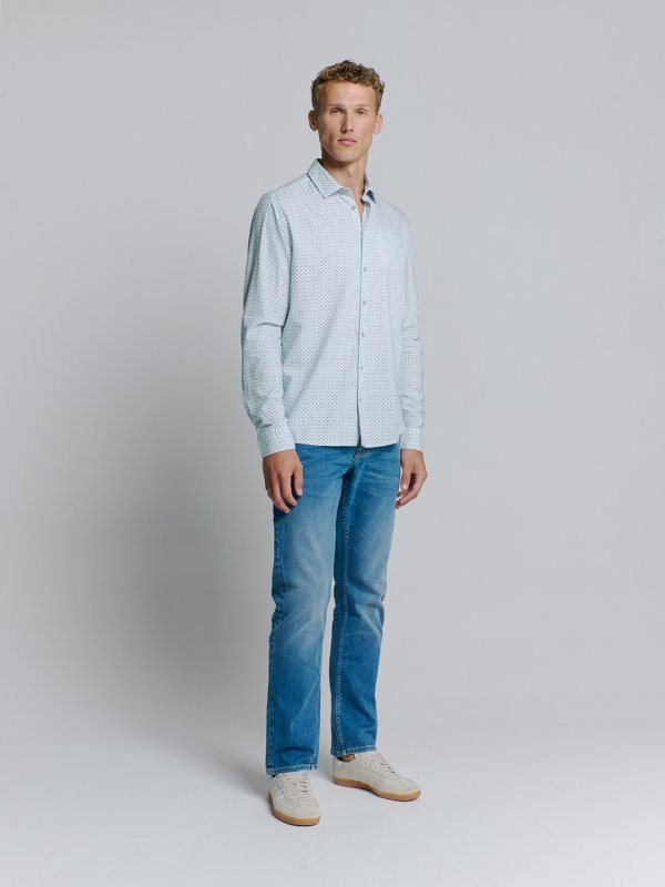 ΜΑΚΡΥΜΑΝΙΚΟ ΠΟΥΚΑΜΙΣΟ ALL OVER PRINTED BREATHABLE