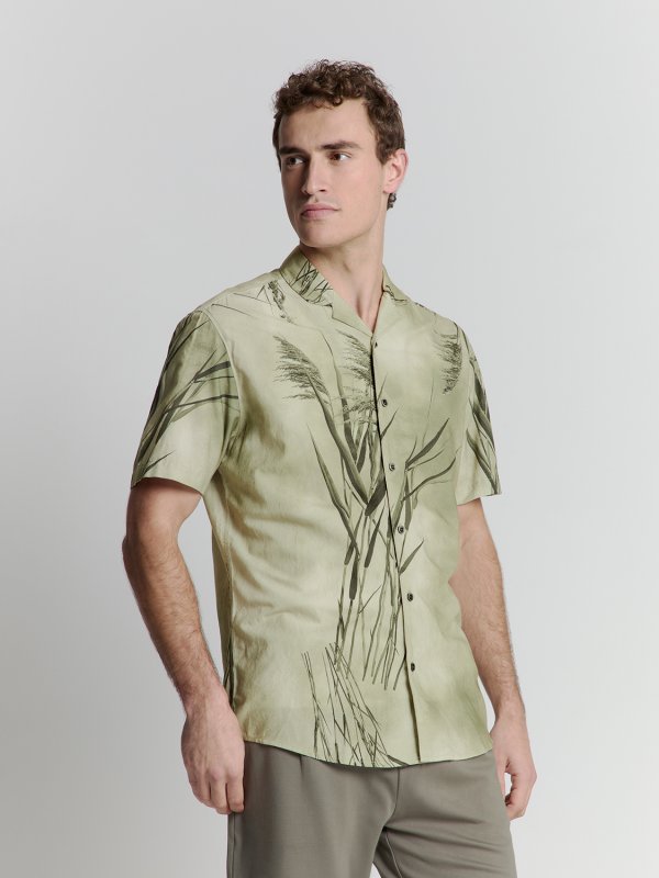 KONTOMANIKO ΠΟΥΚΑΜΙΣΟ REVERS COLLAR ALLOVER PRINTED FLORAL