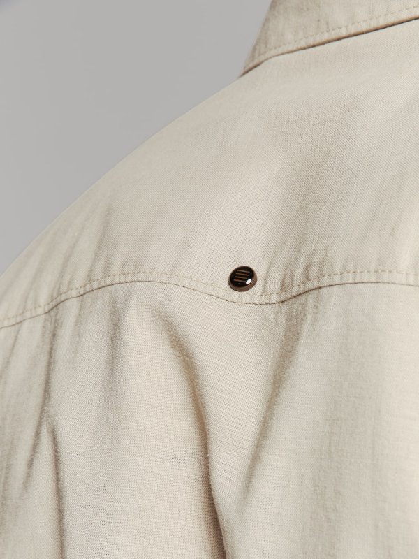ΜΟΝΟΧΡΩΜΟ MAKPYMANIKO ΠΟΥΚΑΜΙΣΟ LINEN BLEND