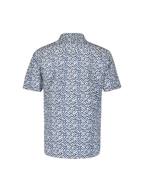 KONTOΜΑΝΙΚΟ ΠΟΥΚΑΜΙΣΟ REVERS COLLAR SLUB ALLOVER PRINTED