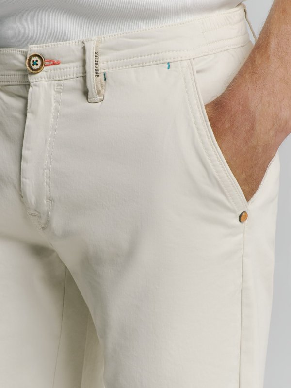 ΒΕΡΜΟΥΔΑ CHINO GARMENT DYED TWILL STRETCH ELASTIC WAISTBAND
