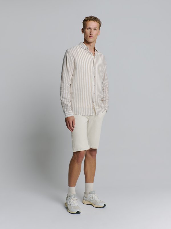 ΒΕΡΜΟΥΔΑ CHINO GARMENT DYED TWILL STRETCH ELASTIC WAISTBAND