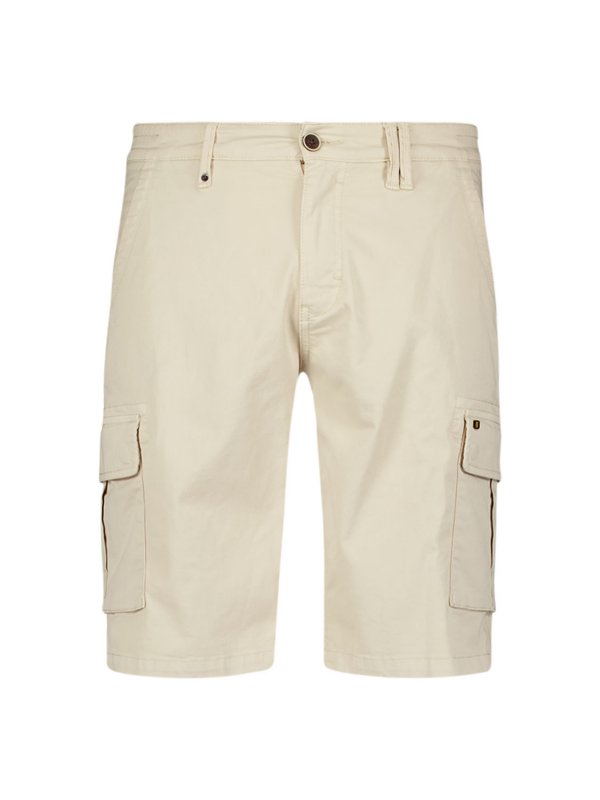 ΒΕΡΜΟΥΔΑ CARGO GARMENT DYED STRETCH STONE WASHED ΕLASTIC WAISTBAND