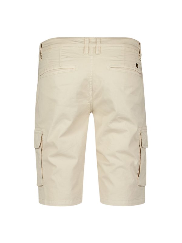 ΒΕΡΜΟΥΔΑ CARGO GARMENT DYED STRETCH STONE WASHED ΕLASTIC WAISTBAND