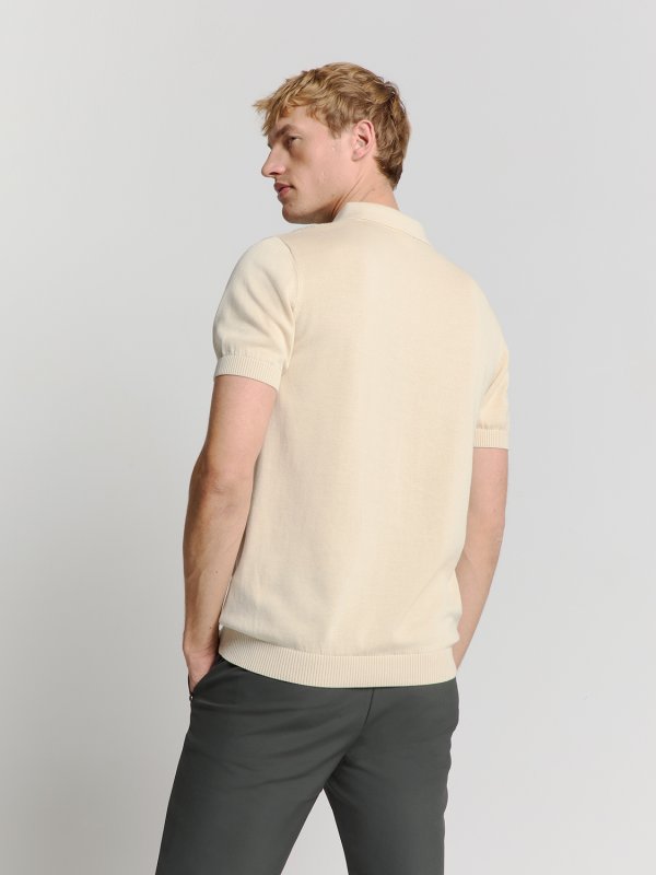 KONTOMANIKO ΠΛΕΚΤΟ POLO SOLID PLACED JACQUARD