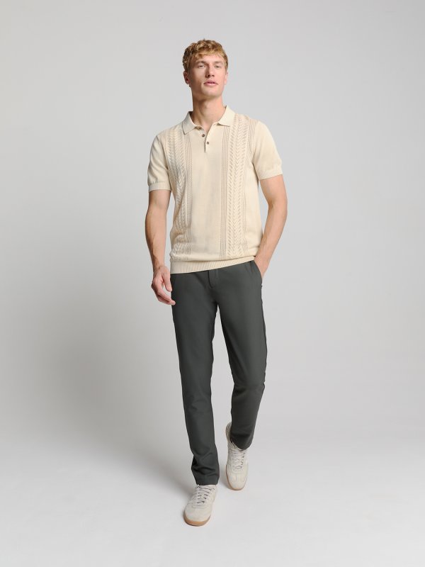 KONTOMANIKO ΠΛΕΚΤΟ POLO SOLID PLACED JACQUARD
