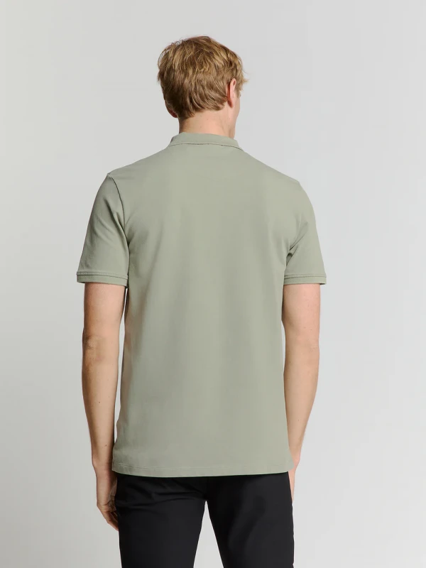 POLO ZIP PIQUE GARMENT DYED
