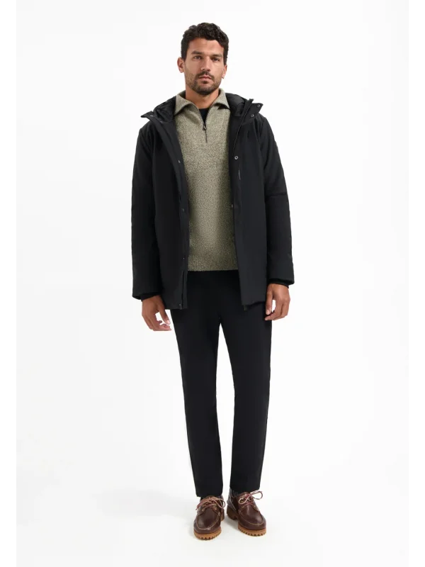 ΠΛΕΚΤΟ WING COLLAR HALF ZIP SOFT WOOLBLEND