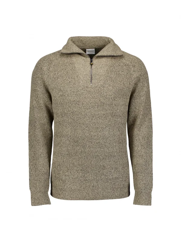 ΠΛΕΚΤΟ WING COLLAR HALF ZIP SOFT WOOLBLEND